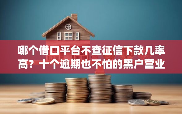 哪个借口平台不查征信下款几率高？十个逾期也不怕的黑户营业执照贷款app口子