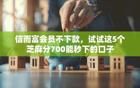 信而富会员不下款，试试这5个芝麻分700能秒下的口子