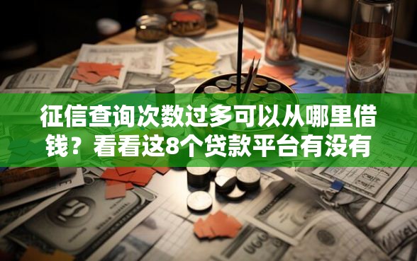 征信查询次数过多可以从哪里借钱？看看这8个贷款平台有没有能下款的
