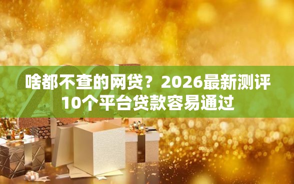 啥都不查的网贷？2026最新测评10个平台贷款容易通过