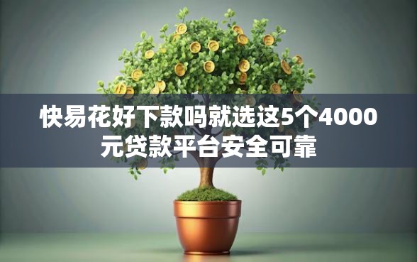 快易花好下款吗就选这5个4000元贷款平台安全可靠