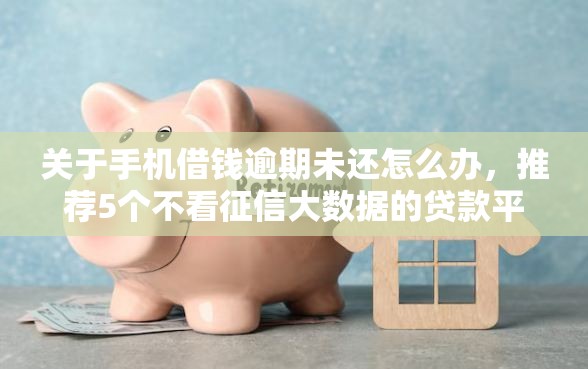 关于手机借钱逾期未还怎么办，推荐5个不看征信大数据的贷款平台给你