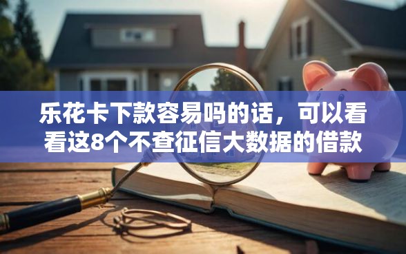 乐花卡下款容易吗的话，可以看看这8个不查征信大数据的借款平台百分百通过