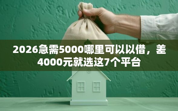 2026急需5000哪里可以以借，差4000元就选这7个平台