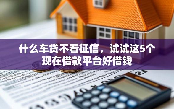 什么车贷不看征信，试试这5个现在借款平台好借钱