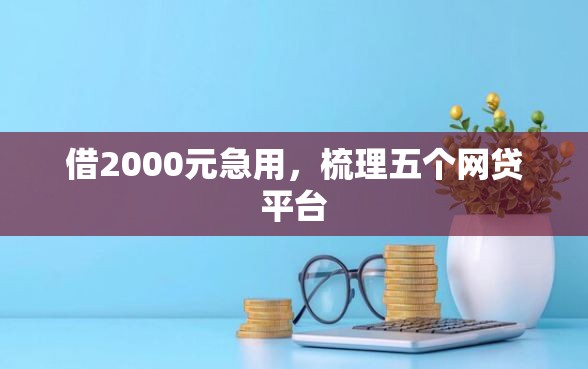 借2000元急用，梳理五个网贷平台