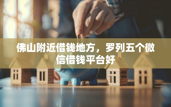 佛山附近借钱地方，罗列五个微信借钱平台好