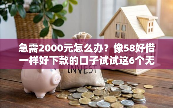 急需2000元怎么办？像58好借一样好下款的口子试试这6个无门槛平台