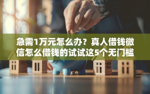急需1万元怎么办？真人借钱微信怎么借钱的试试这5个无门槛平台