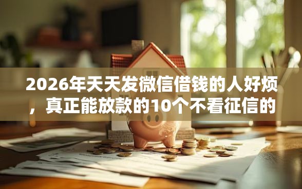 2026年天天发微信借钱的人好烦，真正能放款的10个不看征信的借钱软件推荐