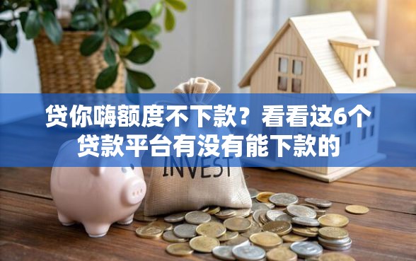 贷你嗨额度不下款？看看这6个贷款平台有没有能下款的