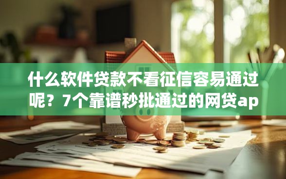 什么软件贷款不看征信容易通过呢？7个靠谱秒批通过的网贷app推荐