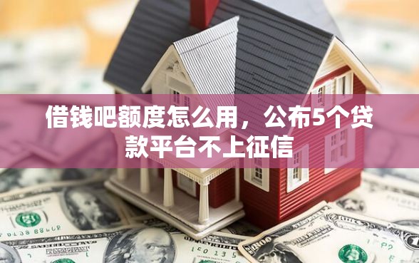 借钱吧额度怎么用，公布5个贷款平台不上征信