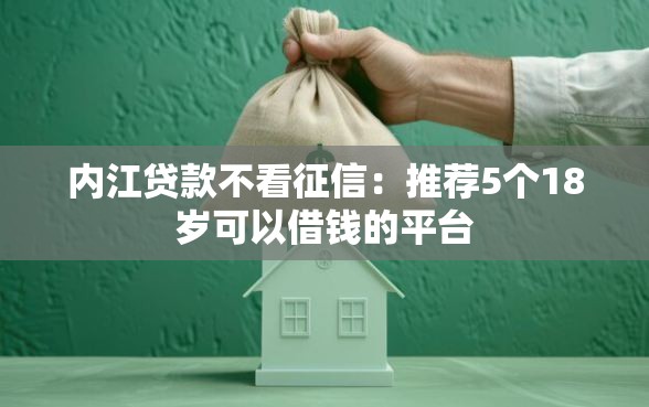 内江贷款不看征信：推荐5个18岁可以借钱的平台