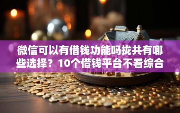 微信可以有借钱功能吗拢共有哪些选择？10个借钱平台不看综合评估的口子详解