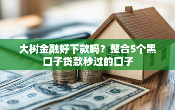 大树金融好下款吗？整合5个黑口子贷款秒过的口子