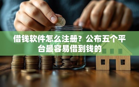 借钱软件怎么注册？公布五个平台最容易借到钱的