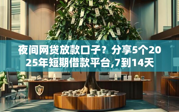 夜间网贷放款口子？分享5个2025年短期借款平台,7到14天