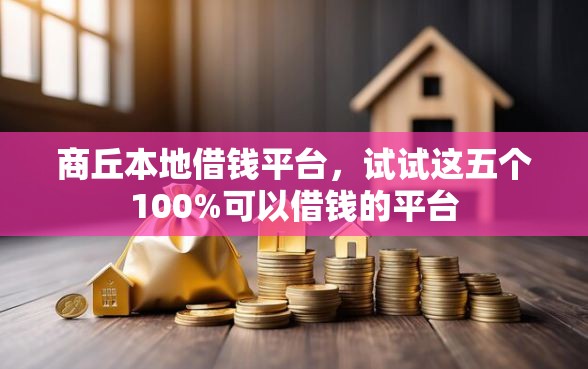 商丘本地借钱平台，试试这五个100%可以借钱的平台