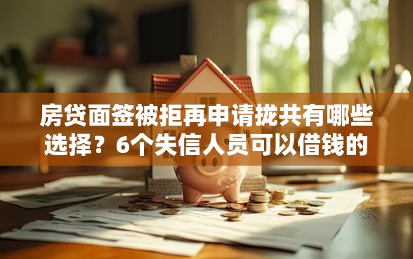房贷面签被拒再申请拢共有哪些选择？6个失信人员可以借钱的网贷口子详解
