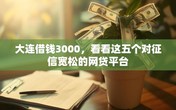 大连借钱3000，看看这五个对征信宽松的网贷平台