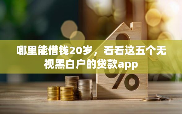 哪里能借钱20岁，看看这五个无视黑白户的贷款app