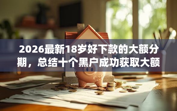 2026最新18岁好下款的大额分期，总结十个黑户成功获取大额贷款的app！