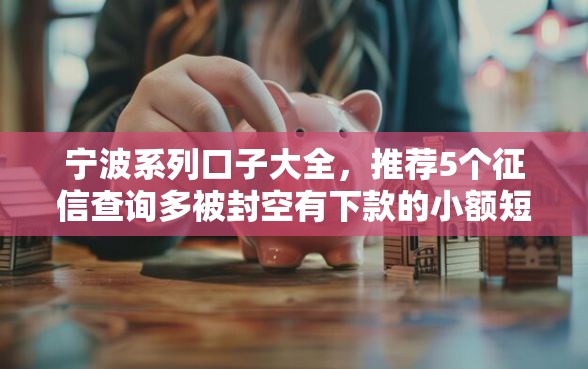 宁波系列口子大全，推荐5个征信查询多被封空有下款的小额短期网贷口子