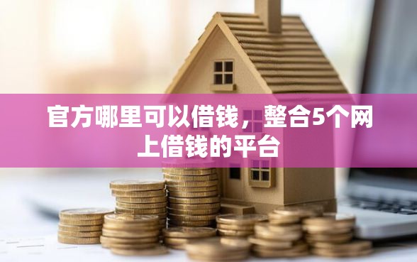 官方哪里可以借钱，整合5个网上借钱的平台