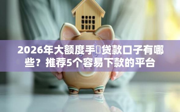 2026年大额度手機贷款口子有哪些？推荐5个容易下款的平台