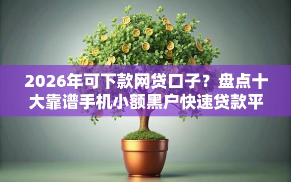 2026年可下款网贷口子？盘点十大靠谱手机小额黑户快速贷款平台