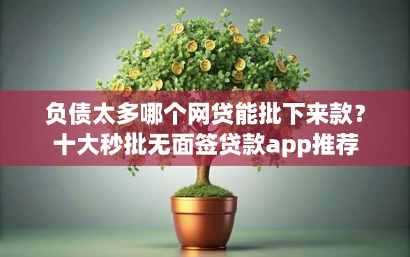 负债太多哪个网贷能批下来款？十大秒批无面签贷款app推荐