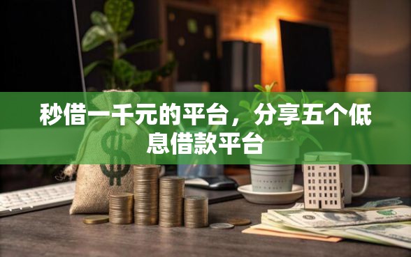 秒借一千元的平台，分享五个低息借款平台