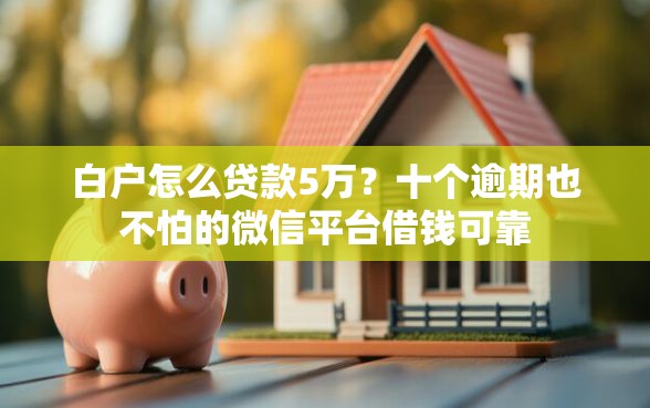 白户怎么贷款5万?十个逾期也不怕的微信平台借钱可靠 白户怎么贷款5万?十个逾期也不怕的微信平台借钱可靠