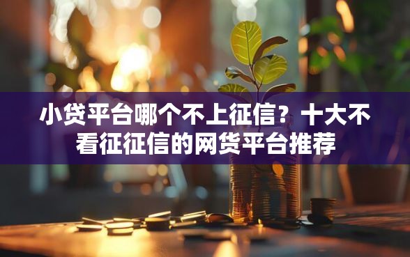 小贷平台哪个不上征信？十大不看征征信的网货平台推荐