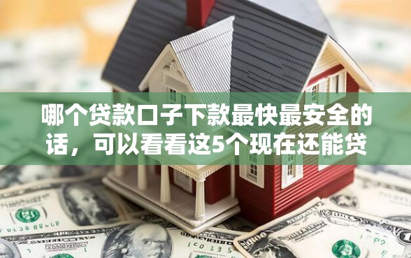 哪个贷款口子下款最快最安全的话，可以看看这5个现在还能贷款的平台