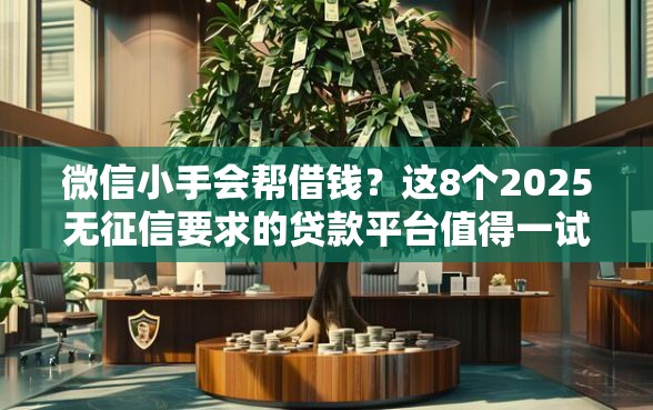 微信小手会帮借钱？这8个2025无征信要求的贷款平台值得一试
