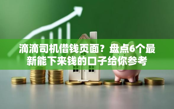 滴滴司机借钱页面？盘点6个最新能下来钱的口子给你参考