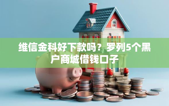 维信金科好下款吗？罗列5个黑户商城借钱口子
