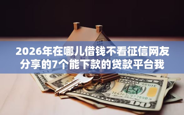 2026年在哪儿借钱不看征信网友分享的7个能下款的贷款平台我觉得不错！
