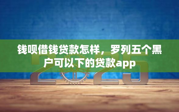 钱呗借钱贷款怎样，罗列五个黑户可以下的贷款app