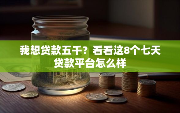 我想贷款五千？看看这8个七天贷款平台怎么样