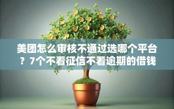 美团怎么审核不通过选哪个平台？7个不看征信不看逾期的借钱平台推荐