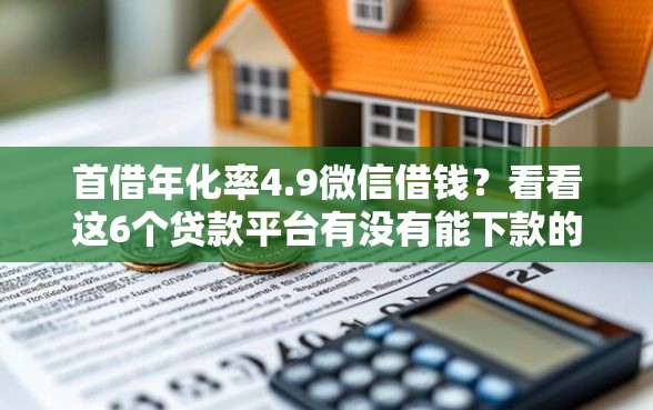 首借年化率4.9微信借钱？看看这6个贷款平台有没有能下款的