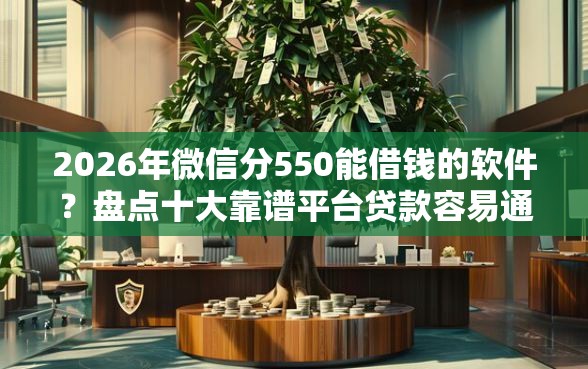 2026年微信分550能借钱的软件？盘点十大靠谱平台贷款容易通过