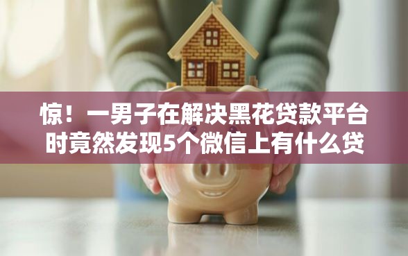 惊！一男子在解决黑花贷款平台时竟然发现5个微信上有什么贷款平台，事后分享了出来