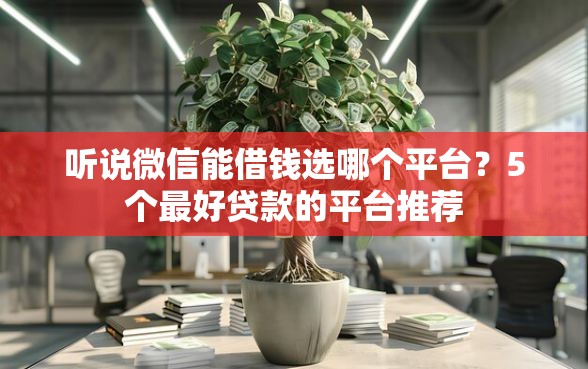 听说微信能借钱选哪个平台？5个最好贷款的平台推荐