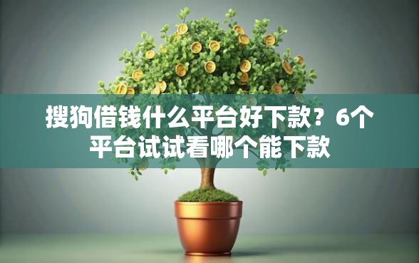 搜狗借钱什么平台好下款？6个平台试试看哪个能下款