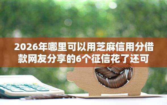2026年哪里可以用芝麻信用分借款网友分享的6个征信花了还可以借钱的平台我觉得不错！