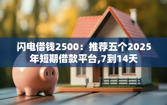 闪电借钱2500：推荐五个2025年短期借款平台,7到14天